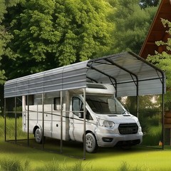 14x25x13ft Carport Heavy Duty Outdoor Metal Car Shelter Garage for RVs Harvester