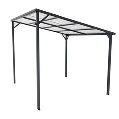 Outdoor Pergola Large Galvanized Steel Lean to Wall-Mounted Pergolas for BBQ