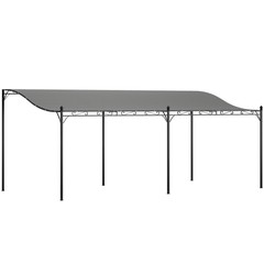 Outsunny 10&prime; x 20&prime; Outdoor Pergola Canopy, Metal Patio Canopy, Dark Gray