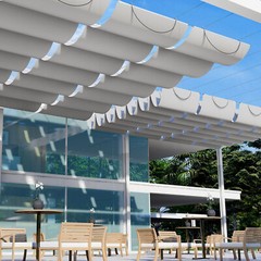 Retractable Pergola Canopy Cover Gary Sun Shade Awning Outdoor Yard Patio Deck