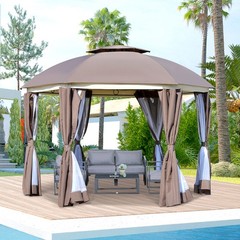 12X12 ft Outdoor Backyard Patio Canopy Gazebo Tent with Sidewalls Clearance