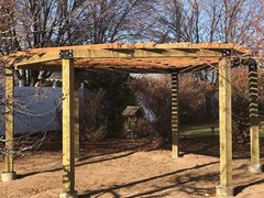 12 Piece Hexagon Pergola Bracket Set for 8 x 8 Posts – Heavy Duty Pergola