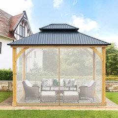 Gazebo Replacement Mosquito Netting Outdoor Universal 4-Panels Screen Sidewalls
