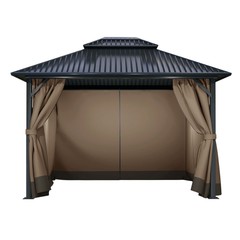 Aoodor Gazebo Curtain Set Protecting Privacy Side Walls 4 Panels (Curtain Only)
