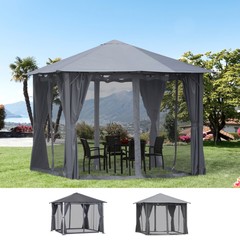 10&rsquo;x10&prime; Outdoor Patio Soft Top Canopy Gazebo Tent w/ Side Curtains