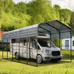 14x25x13ft Metal RV Carport Heavy Duty Outdoor Shelter Garage for RVs Car Pickup