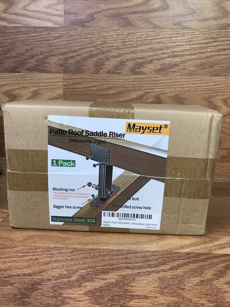 Mayset Patio Roof Saddle Riser Adjustable Angle – Stainless Steel 304 – 1 Pack