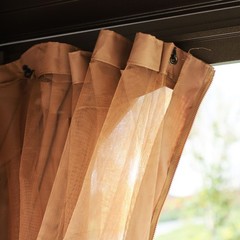 10×13&prime; Open-Side Gazebo with Storm Curtains, Durable Powder-Coated Legs