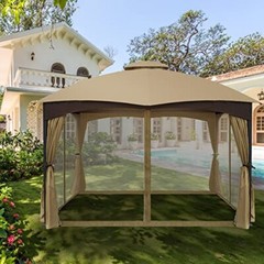 Gazebo Universal Mosquito Netting – Outdoor Gazebo Canopy 4-Panel Screen Wall…