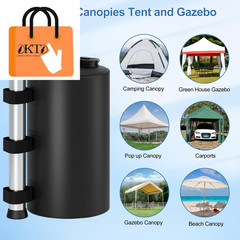 Canopy Water Weights Bag, 88 lb Tent 4 Leg Portable 10L Black