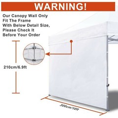 Eurmax Full Zippered Walls for 10 x 10 Pop Up Canopy,10×10 Canopy Sidewalls