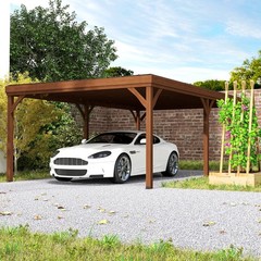 12&prime; x 20&prime; Outdoor Wood Pergola Gazebo with Stable Structure, Brown