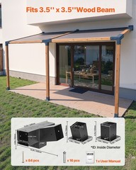 VEVOR 4×4 Inch Pergola Bracket Kit Inner 3.5×3.5 4-Way Slanted Brackets DIY Post