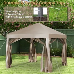10&rsquo;x10&prime; Patio Canopy Tent with Mosquito Netting,Portable Gazebo,Screen House