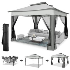 Gazebo 13×13 10×15 Heavy Duty Party Tent Outdoor Garden Canopy with Carry Bag