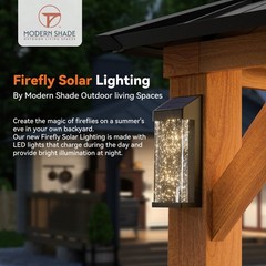 Outdoor Hardtop Gazebo Galvanized Steel Double Roof w/4 LED Lights and Nettings