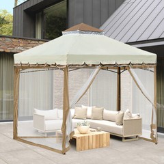 10ftx10ft Replacement Mosquito Netting w/Zipper Gazebo Screen Canopy Mesh Walls