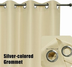 BONZER Outdoor Curtain Cream 54×84 Waterproof for Patio Porch Pergola Privacy