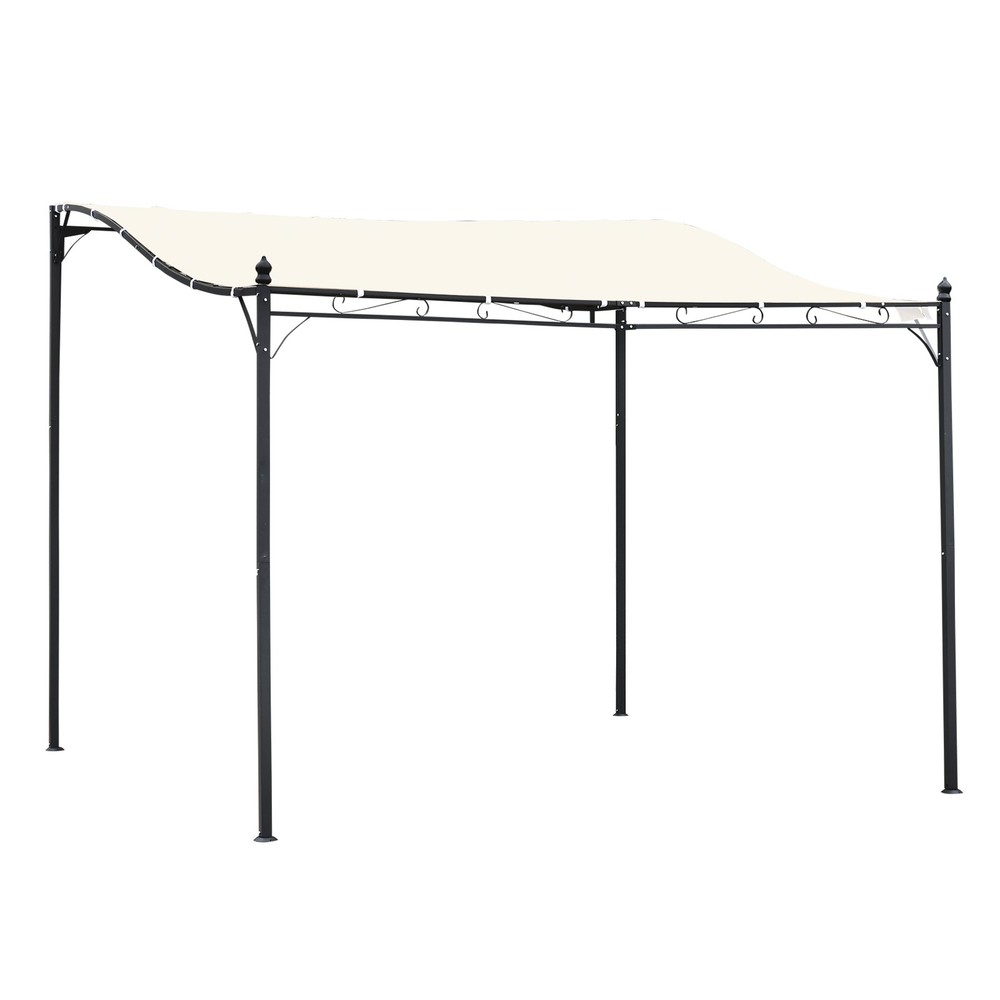 10&prime; x 10&prime; Steel Outdoor Pergola Gazebo Patio Canopy Backyard Pool Deck Garden