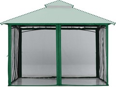 Patio Gazebo Mosquito Netting Screen Walls 10×12, Forest Green