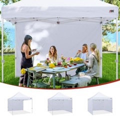 ABCCANOPY Instant Canopy SunWall 10×10 FT, 1 Pack Sidewall Only, 10×10, White