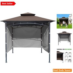 Stylish 3PCS Gazebo Sidewalls – Waterproof Canopy Sunwall for Outdoor Gatherings