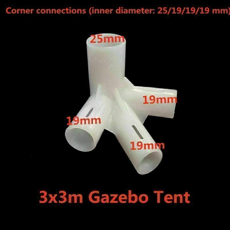 Spare Parts For 3x3m Gazebo Awning Tent Feet Corner Center Connector 25/19mm