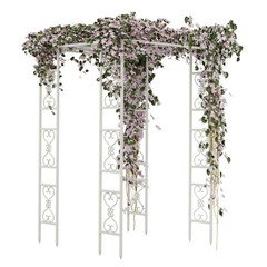 Outdoor Garden Pergola Gazebo Awning Canopy Sun Shade Shelter Metal Trellis Roof