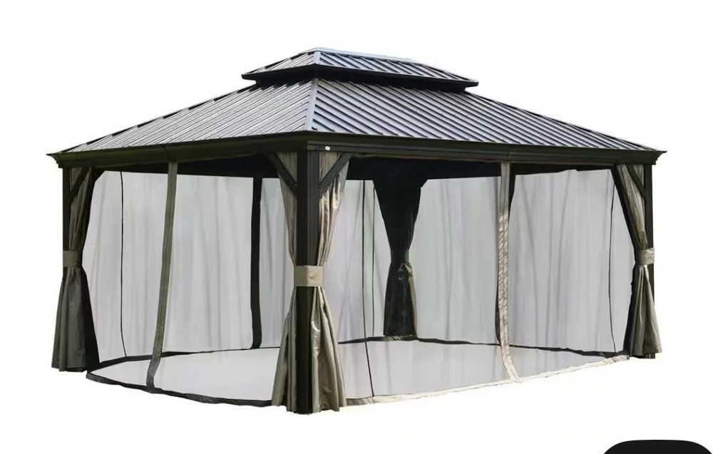 Mosquito Net Replacement Polyester Fabric for Aluminum Hardtop Gazebo 12&prime; x 16&prime;