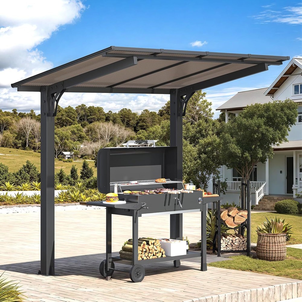 Hardtop Gazebo Freestanding Metal Carport Patio Pergola Roof Awning Shelter
