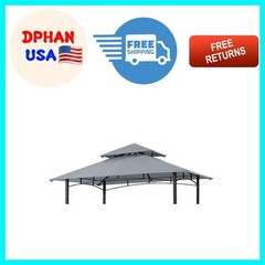100% Polyester Canopy for Grill Gazebo L-GG001PST-F – Fire Retardant Gray Fabric