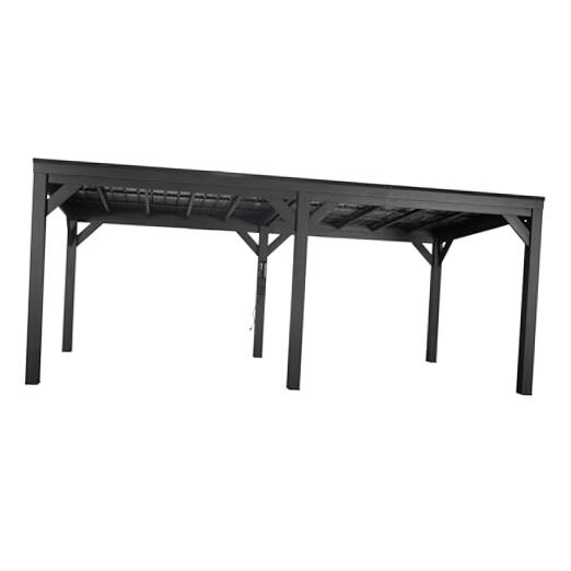 Backyard Discovery Stonebridge 20&prime; x 9.5&prime; Galvanized Steel Outdoor 20 x 9.5 ft