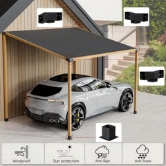 15° &75° Angled Pergola Brackets Kit, 3-Way Bracket with Post Base Kit for Log C