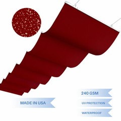 E&K Retractable Pergola Canopy Cover Waterproof Awning Deck Garden Yard Pool Red