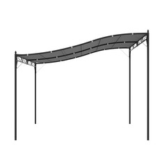 10&prime; x 13&prime; Steel Outdoor Pergola Gazebo Patio Canopy Backyard Garden Gray