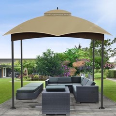10×12 Gazebo Canopy Replacement Top Cover for Allen Roth, Khaki | Fits GF