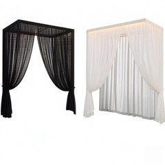 Outdoor Pest Screen Mesh Curtain for Garden Patio Pergola with Rod Pocket