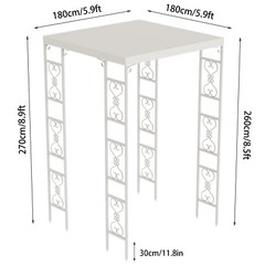 Outdoor Garden Pergola Gazebo Awning Canopy Sun Shade Shelter Metal Trellis Roof