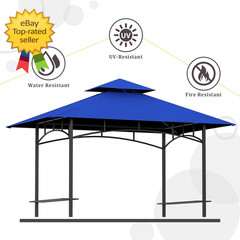 Grill Gazebo Replacement Canopy Top – 5&rsquo;X8&prime; Outdoor BBQ Tent Roof Cover Double