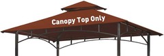 5×8 Ft Grill Gazebo Replacement Canopy Top Cover For Model L-GG001PST-F Khaki