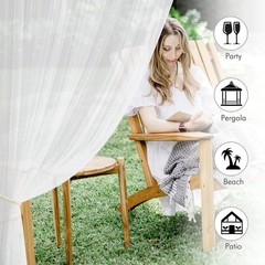 Outdoor Pest Screen Mesh Curtain for Garden Patio Pergola with Rod Pocket