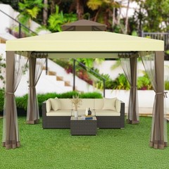 Gazebo Canopy Tent Outdoor Gazebo for Backyard & Patio w/ Mosquito Netting