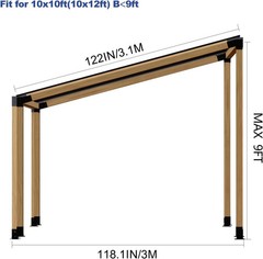 Pergola Kit, Slanted Roof Pergola Bracket, 3-Way Brackets with Post Base Kit, Lo