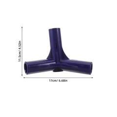 3 Pack Reusable Plastic Camping Tent Pole Connector for Fence Blue Lightweight