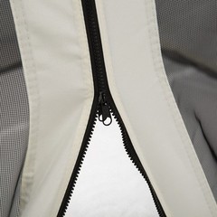 Gazebo Mesh Curtain Kit 9.8×9.8ft Size 6.8ft Height Polyester Fabric with Rings