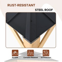 EAGLE PEAK 11×13 Glavanized Steel Double Roof Hardtop Gazebo