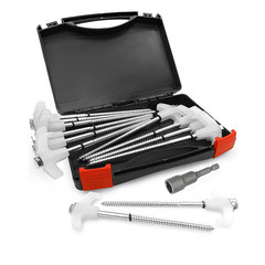 Stainless Steel 8 inch Ground Stakes 12 Pack for Camping Tents Inflatable