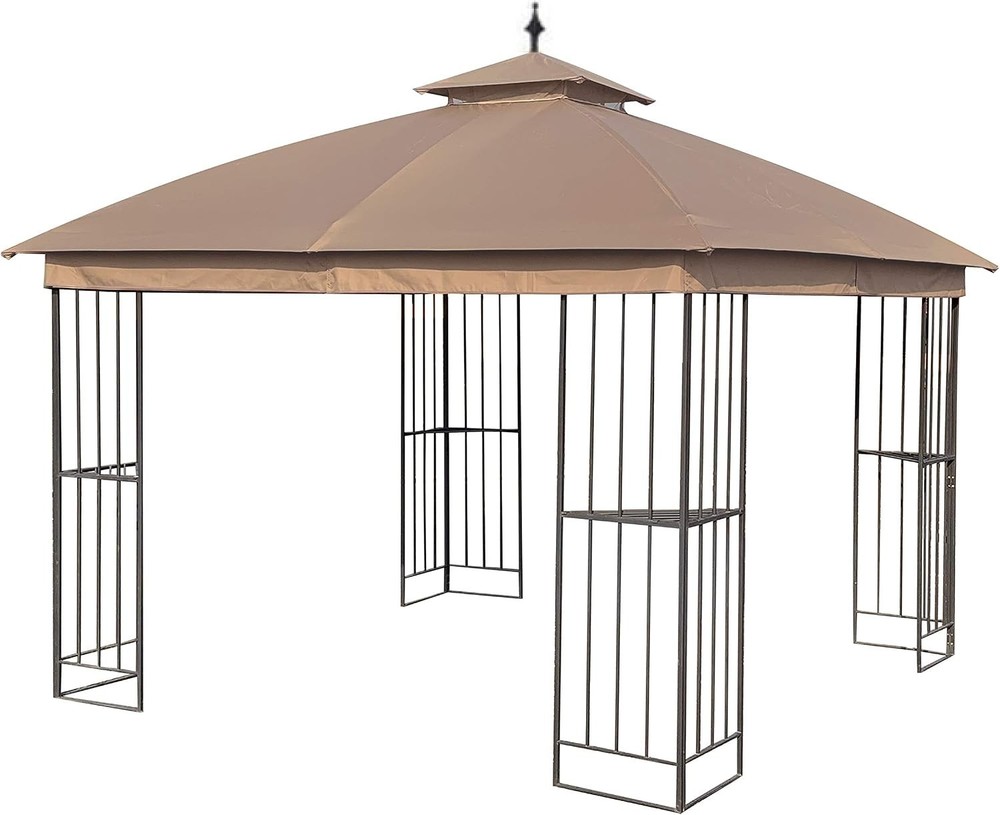 Elegant Tan Replacement Canopy Top for Garden Treasures 10 ft x 10 ft Gazebo