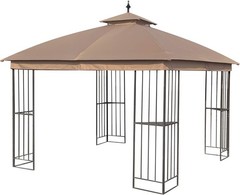 Elegant Tan Replacement Canopy Top for Garden Treasures 10 ft x 10 ft Gazebo