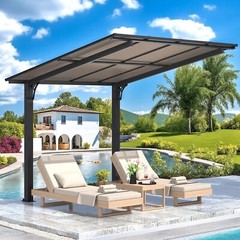 Hardtop Gazebo Freestanding Metal Carport Patio Pergola Roof Awning Shelter